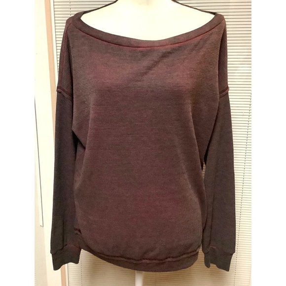Red Haute Burgundy Black Ombré Waffle Knit - NWT- 2X - Picture 1 of 8